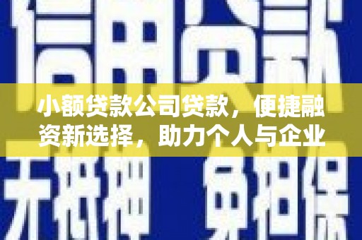 岱山小额贷款公司贷款，便捷融资新选择，助力个人与企业成长