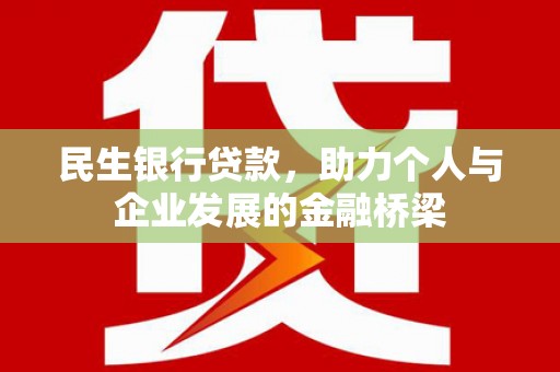 红寺堡民生银行贷款，助力个人与企业发展的金融桥梁