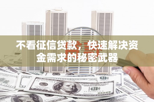 疏附不看征信贷款，快速解决资金需求的秘密武器