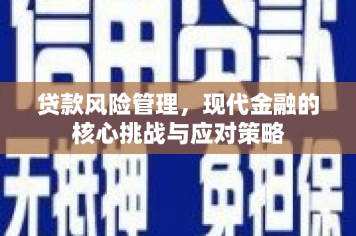 宜黄贷款风险管理，现代金融的核心挑战与应对策略
