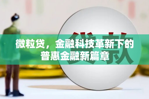 蒲江微粒贷，金融科技革新下的普惠金融新篇章