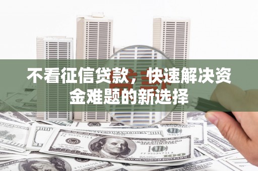 漳平不看征信贷款，快速解决资金难题的新选择