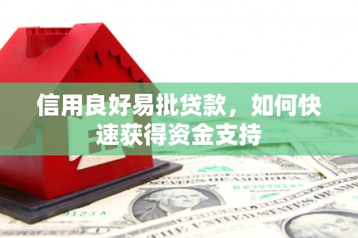 秀林信用良好易批贷款，如何快速获得资金支持