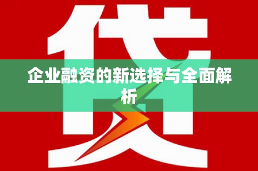 延安企业融资的新选择与全面解析